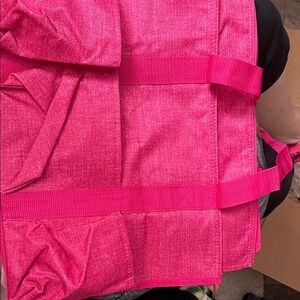 Thirty-One Pink Crosshatch Utility Tote